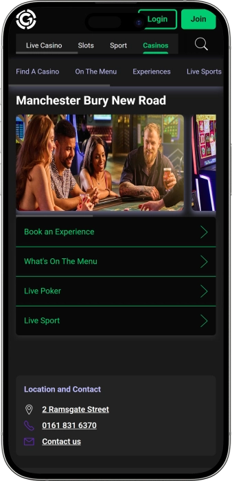 Grosvenor Casino Manchester App
